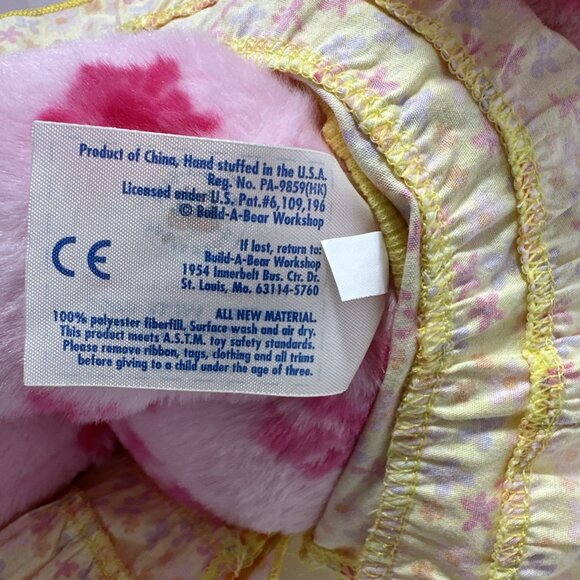 Build-A-Bear Workshops Teddy Bear Pink Snowflakes Plush Animal 17"Coquette Dress - Picture 5 of 12
